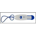 Luggage Tag - Oval - White/Blue - 1-1/8" x 3-1/2"
